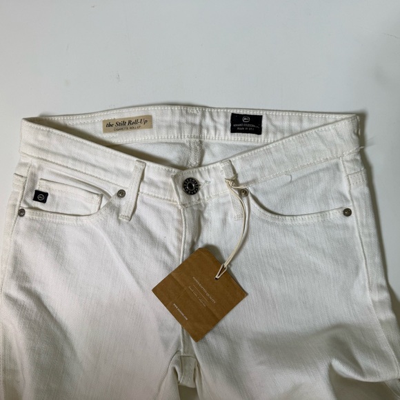 NWT AG Adriano Goldschmied "The Stilt" jeans in white stretch-denim, 24 - Picture 6 of 9